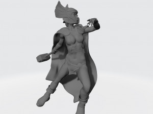 Lady Thor Figurines Ready to Print Modello di stampa 3D