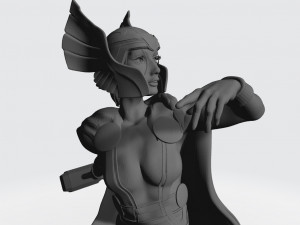 Lady Thor Figurines Ready to Print Modello di stampa 3D