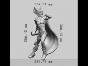 Lady Thor Figurines Ready to Print Modello di stampa 3D