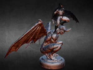 Batman on Devil Ready to Print 3D Print Model