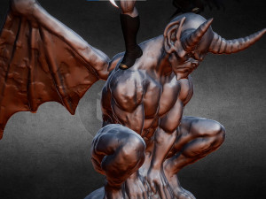 Batman on Devil Ready to Print 3D Print Model