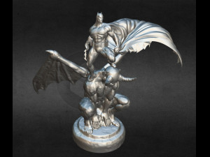 Batman on Devil Ready to Print 3D Print Model