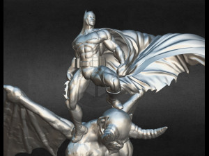 Batman on Devil Ready to Print 3D Print Model