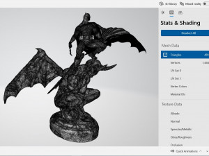 Batman on Devil Ready to Print 3D Print Model