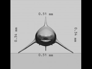 Megalodon Shark Ready to Print 3D Baskı Modeli