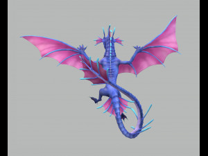Character Fantasy Dragon Ready to Print Model Cetak 3D
