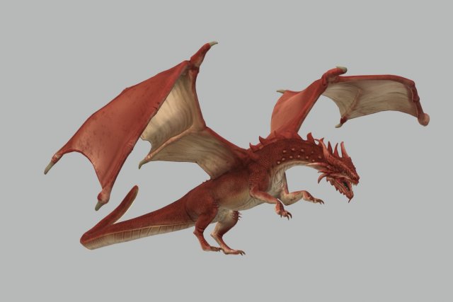 Red Dragon Ready to Print Modello di stampa 3D .c4d .max .obj .3ds .fbx .stl .blend 