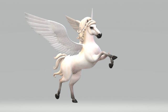 Character Fantasy Unicorn Ready to Print 3D Print Model .c4d .max .obj .3ds .fbx .stl .blend 
