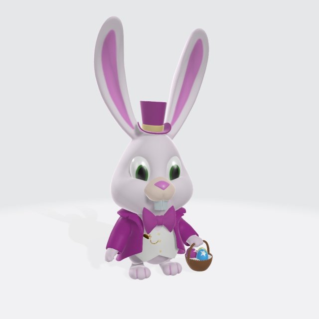 Bunny Character Ready to Print 3D Print Model .c4d .max .obj .3ds .fbx .stl .blend 