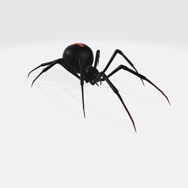 Black Widow Spider Ready to Print 3D Print Model .c4d .max .obj .3ds .fbx .stl .blend 