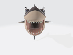Cartoon Shark Ready to Print Modelo de Impressão 3D