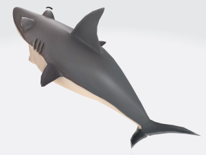 Cartoon Shark Ready to Print Modelo de Impressão 3D
