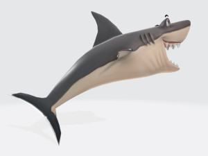 Cartoon Shark Ready to Print Modelo de Impressão 3D