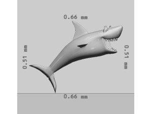 Cartoon Shark Ready to Print Modelo de Impressão 3D