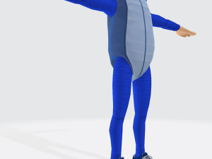 Female Shark Costume Blue Ready to Print 3D Print Model