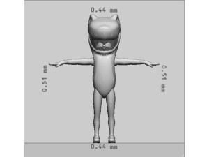 Female Shark Costume Blue Ready to Print 3D Print Model