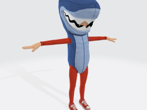 Female Shark Costume Orange Ready to Print 3D 打印模型