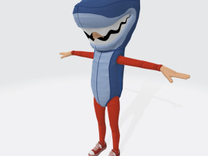 Female Shark Costume Orange Ready to Print 3D Print Model