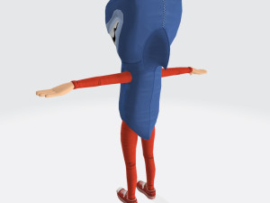 Female Shark Costume Orange Ready to Print 3D Print Model