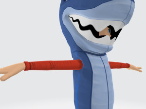Female Shark Costume Orange Ready to Print 3D Print Model