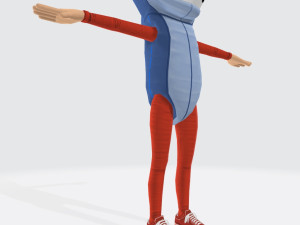 Female Shark Costume Orange Ready to Print 3D Print Model