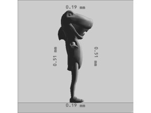 Female Shark Costume Orange Ready to Print 3D Print Model