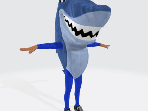 Male Shark Costume Blue Ready to Print 3D 打印模型