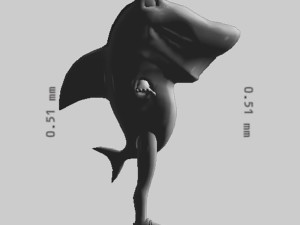 Male Shark Costume Blue Ready to Print 3D 프린트 모델