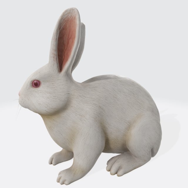White Rabbit Ready to Print 3D Print Model in Sculpture 3DExport