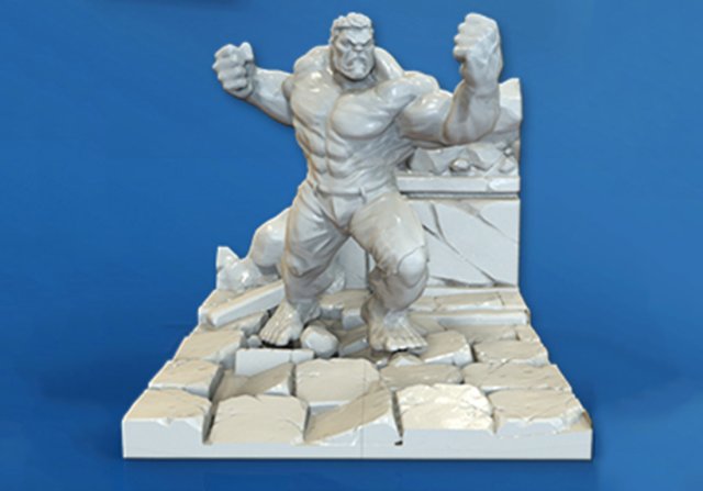 Hulk Statue ready print 3D-Druckmodell .c4d .max .obj .3ds .fbx .stl .blend 