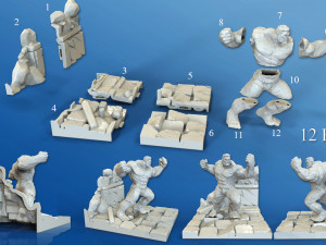 Hulk Statue ready print 3D-Druckmodell