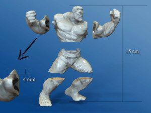 Hulk Statue ready print 3D-Druckmodell