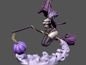 Mona Genshin Impact Sexy Figure STL Ready to Print 3D Print Model