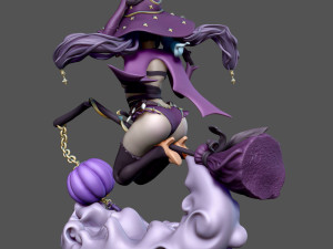 Mona Genshin Impact Sexy Figure STL Ready to Print 3D Print Model