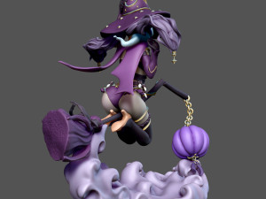 Mona Genshin Impact Sexy Figure STL Ready to Print 3D Print Model