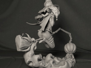 Mona Genshin Impact Sexy Figure STL Ready to Print 3D Print Model
