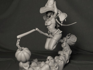 Mona Genshin Impact Sexy Figure STL Ready to Print 3D Print Model