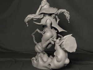 Mona Genshin Impact Sexy Figure STL Ready to Print 3D Print Model