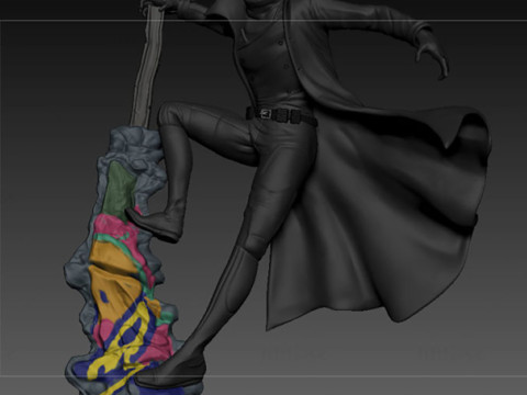 Spiderman Noir Washed Sculpture Ready to Print 3D-Druckmodell
