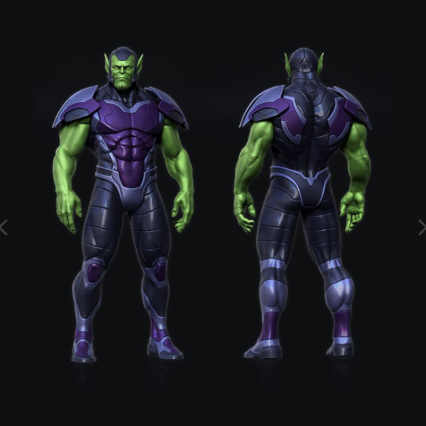 Super Skrull Figurines Split and Keyed 3D Print Model .c4d .max .obj .3ds .fbx .stl .blend 