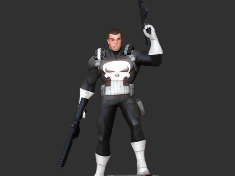 The Punisher Figurines Ready to Print 3D 打印模型