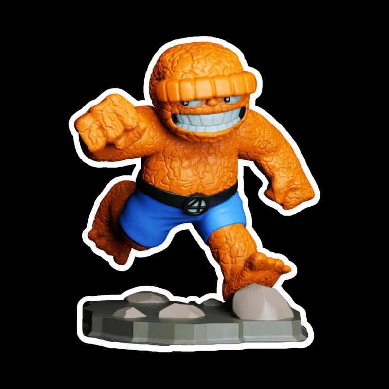 The Thing Chibi Ready to Print 3D Print Model .c4d .max .obj .3ds .fbx .stl .blend 