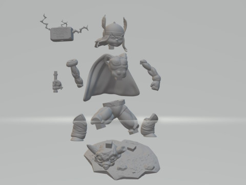 Thor Chibi Ready to Print 3D 프린트 모델