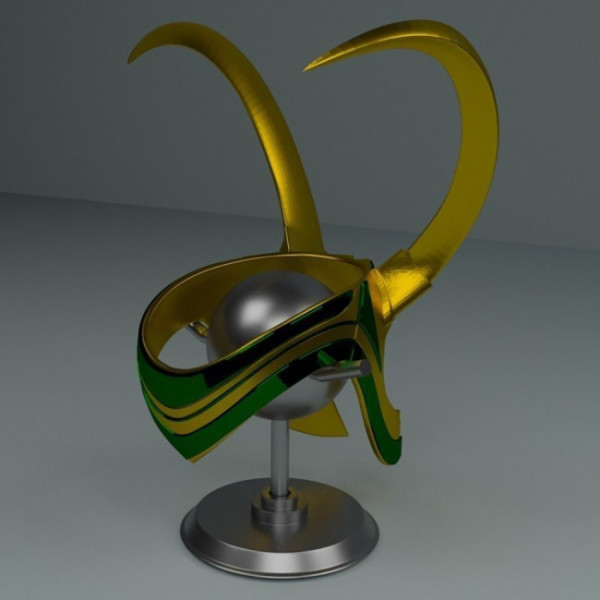 Loki Ragnarok Helmet Ready to Print Modelo de impresión 3D .c4d .max .obj .3ds .fbx .stl .blend