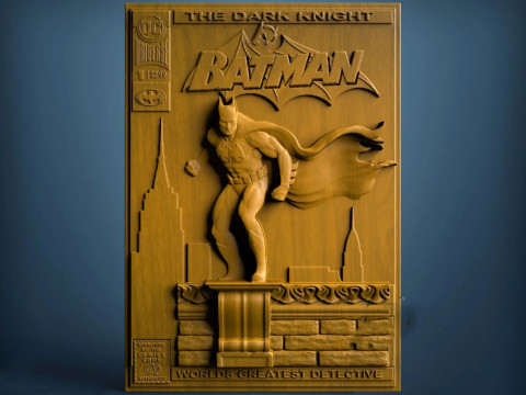 Batman Comic Book Cover Ready to Print 3D 打印模型