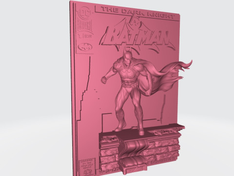 Batman Comic Book Cover Ready to Print 3D-printmodel
