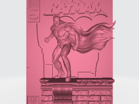 Batman Comic Book Cover Ready to Print 3D-printmodel
