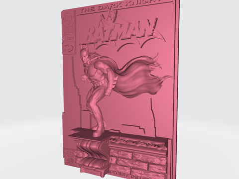 Batman Comic Book Cover Ready to Print 3D-printmodel