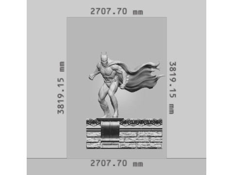 Batman Comic Book Cover Ready to Print 3D-printmodel