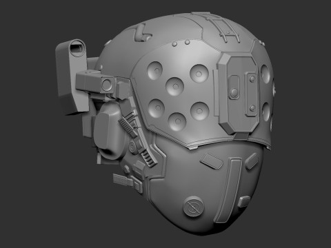 Cyberpunk 2077 Doctor Helmet STL 3D Print Files Model Cetak 3D